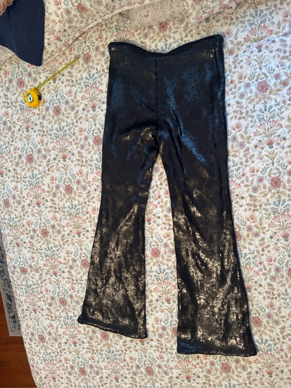 Future Collective Sequin flare leg pants Sz 12